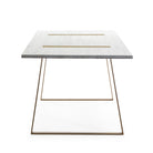 Mesa de comedor de madera y metal Nazaré