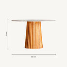 Mesa de comedor de mango y mármol Darrícal