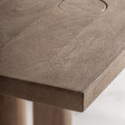 Mesa de comedor de mango y travertino Mojácar 250 x 110 cm