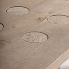 Mesa de comedor de mango y travertino Mojácar 250 x 110 cm