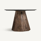 Mesa de comedor de mármol y madera recuperada Alboloduy