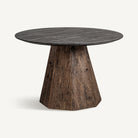 Mesa de comedor de mármol y madera recuperada Alboloduy