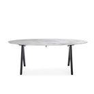 Mesa de comedor de mármol y metal Lanciano