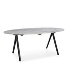 Mesa de comedor de mármol y metal Lanciano