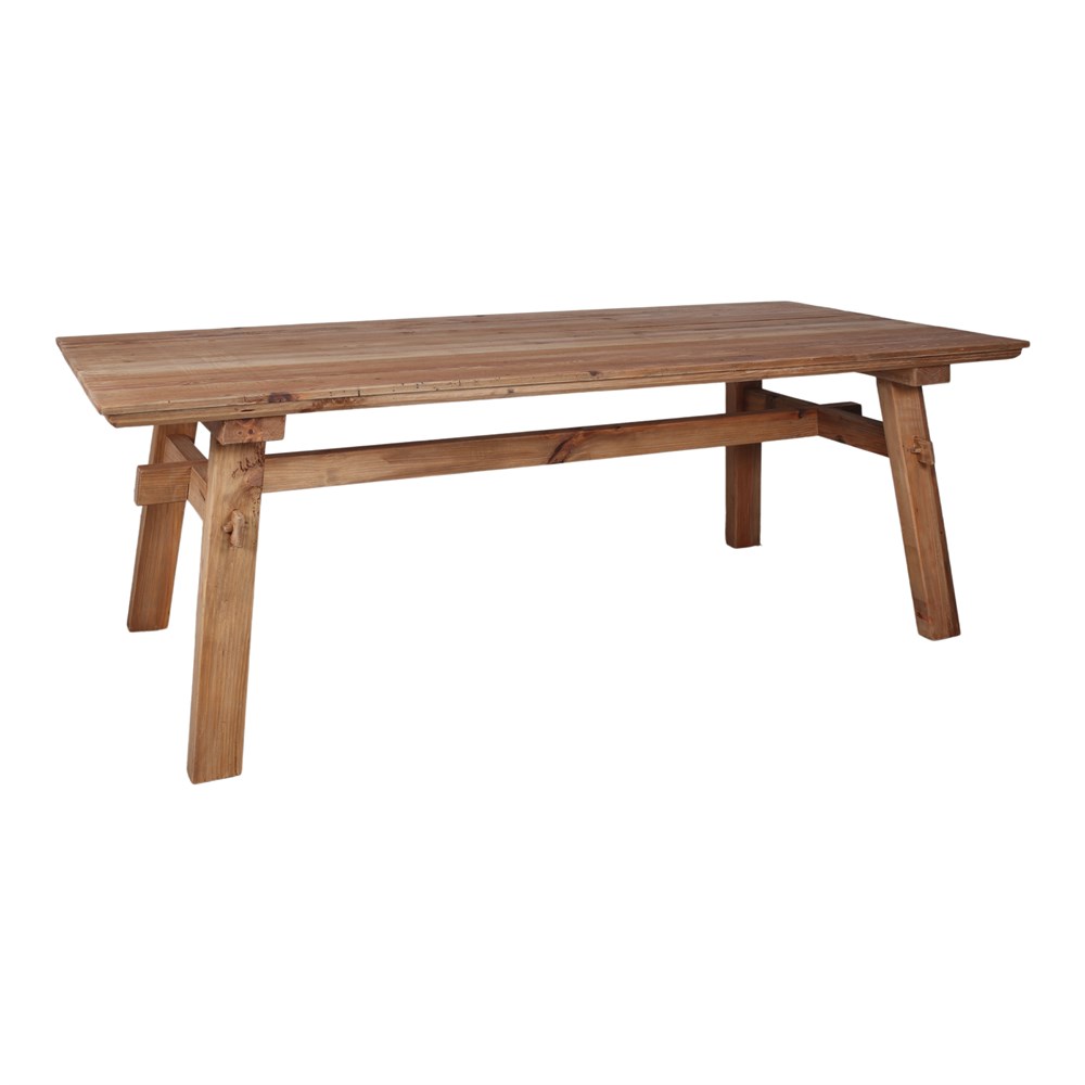 Mesa de comedor de pino reciclado Ansaldo