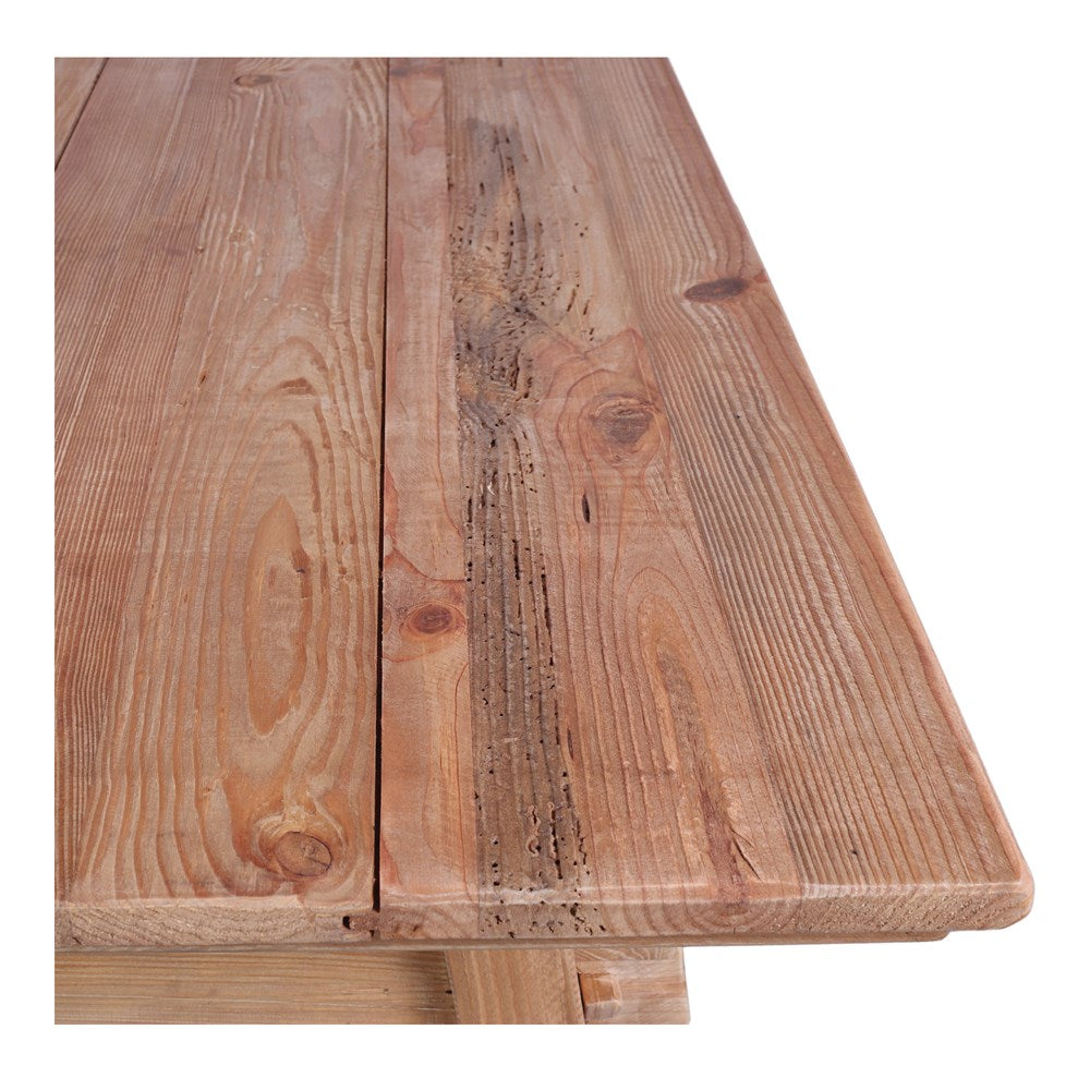 Mesa de comedor de pino reciclado Ansaldo