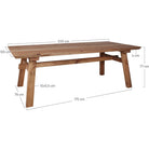 Mesa de comedor de pino reciclado Ansaldo