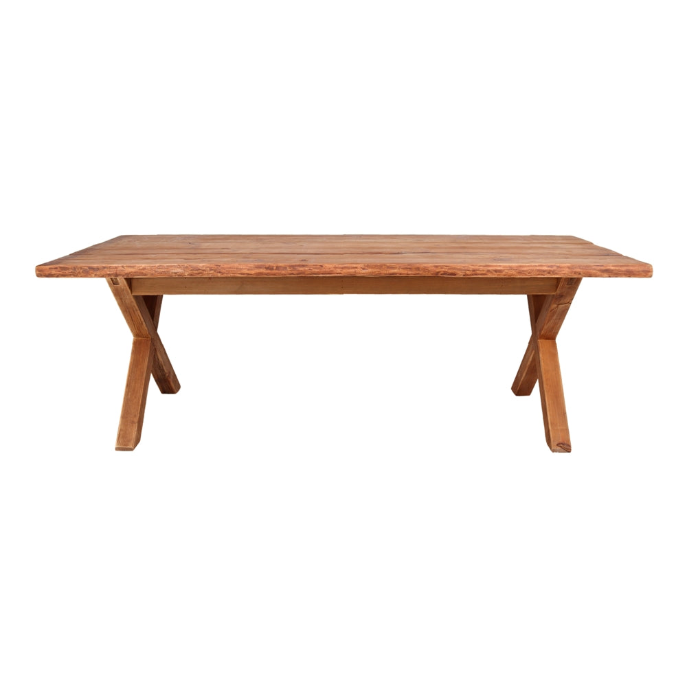 Mesa de comedor de pino reciclado Thibaut