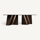Mesa de comedor de porcelánico y acero Íllar