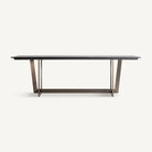 Mesa de comedor de porcelánico y acero Rágol