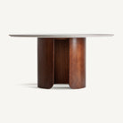 Mesa de comedor de porcelánico y madera Alcútar