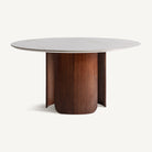 Mesa de comedor de porcelánico y madera Alcútar