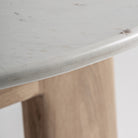 Mesa de comedor de roble y mármol Rodalquilar 160 x 160 cm