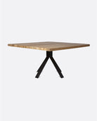Mesa de comedor de teca reciclada con pie de hierro Jati
