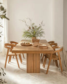 Mesa de comedor de teca reciclada Kerbang