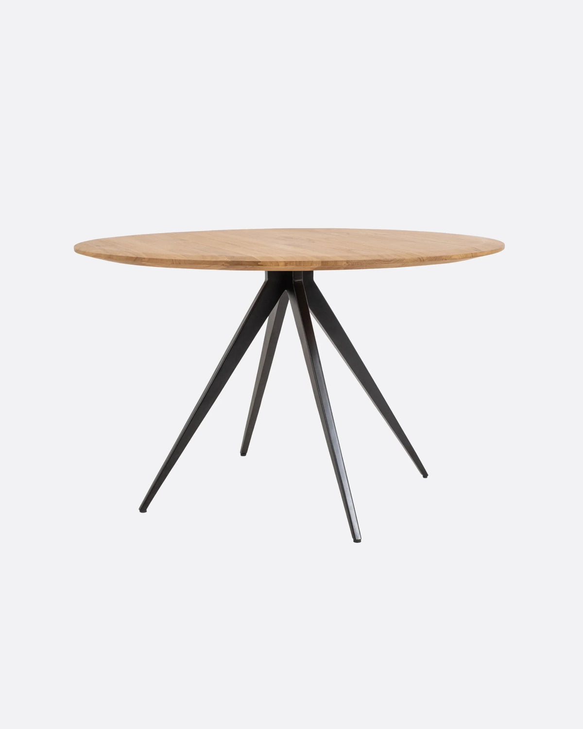 Mesa de comedor de teca reciclada y hierro Liku