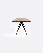 Mesa de comedor de teca reciclada y hierro Liku