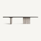 Mesa de comedor de travertino y fresno Alcolea