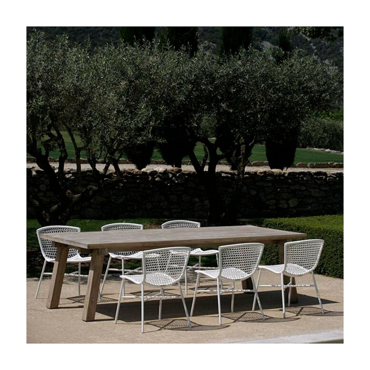Mesa de comedor de vigas de madera Otívar