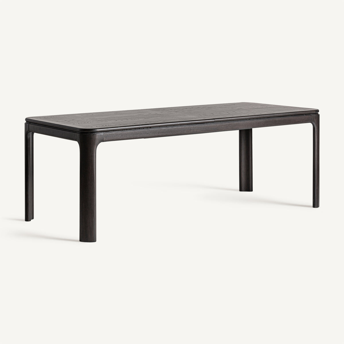 Mesa de comedor extensible de fresno negro Gallipoli