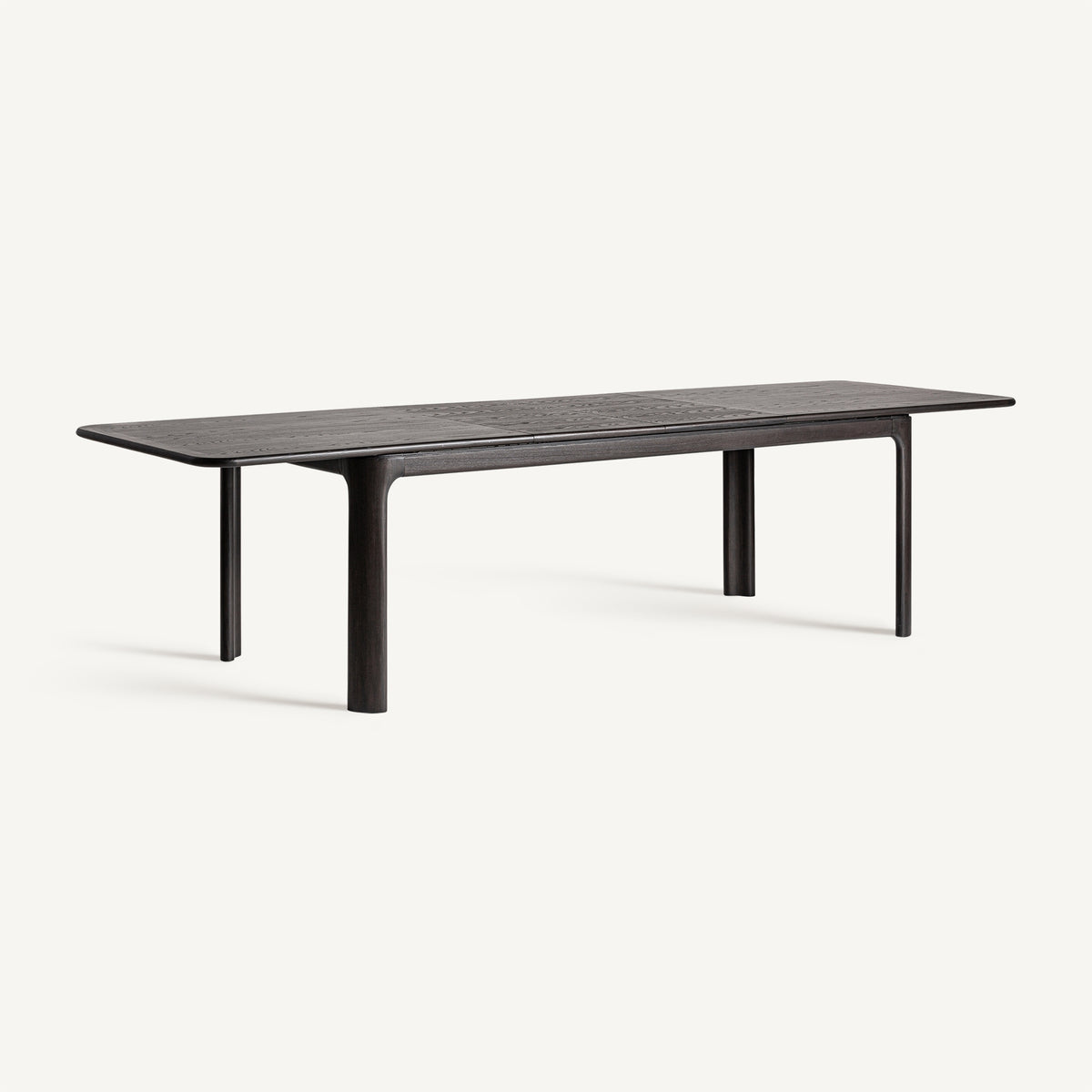 Mesa de comedor extensible de fresno negro Gallipoli