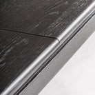 Mesa de comedor extensible de fresno negro Gallipoli