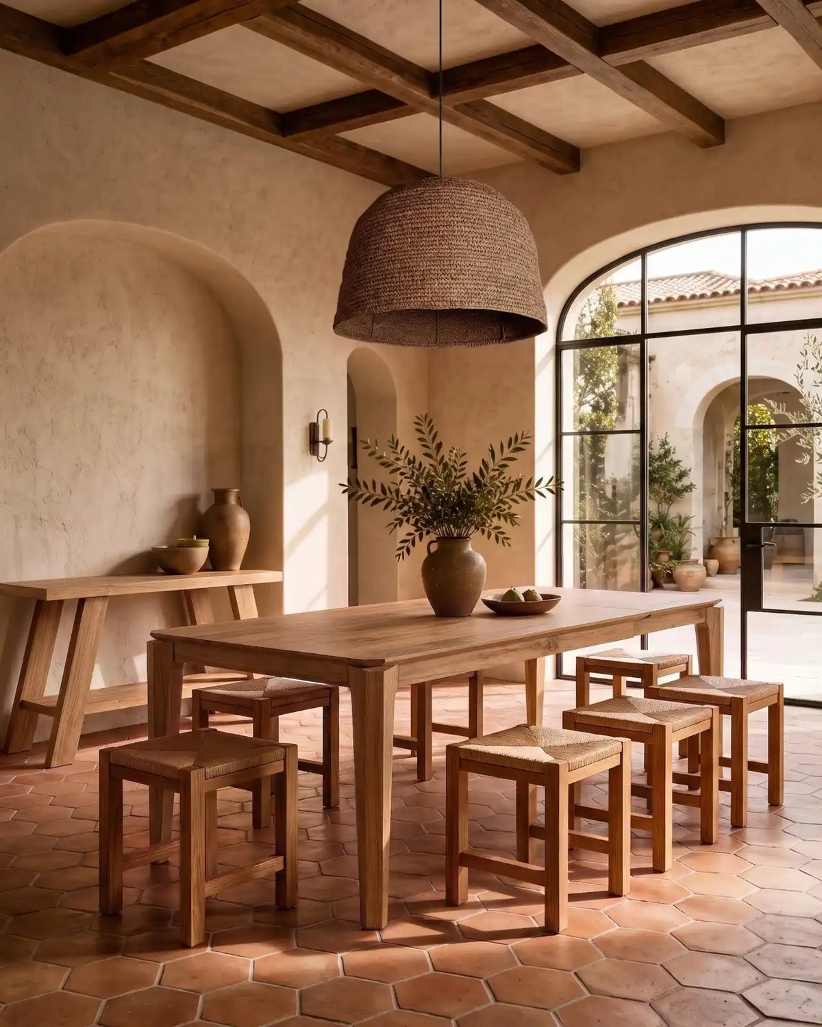 Mesa de comedor extensible de teca Daoen