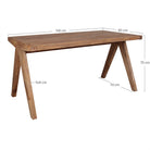 Mesa de comedor mediterránea de pino reciclado Matteo