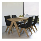 Mesa de comedor mediterránea de pino reciclado Matteo