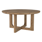 Mesa de comedor redonda de pino reciclado Alicia