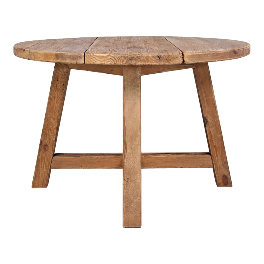 Mesa de comedor redonda de pino reciclado Alnilam