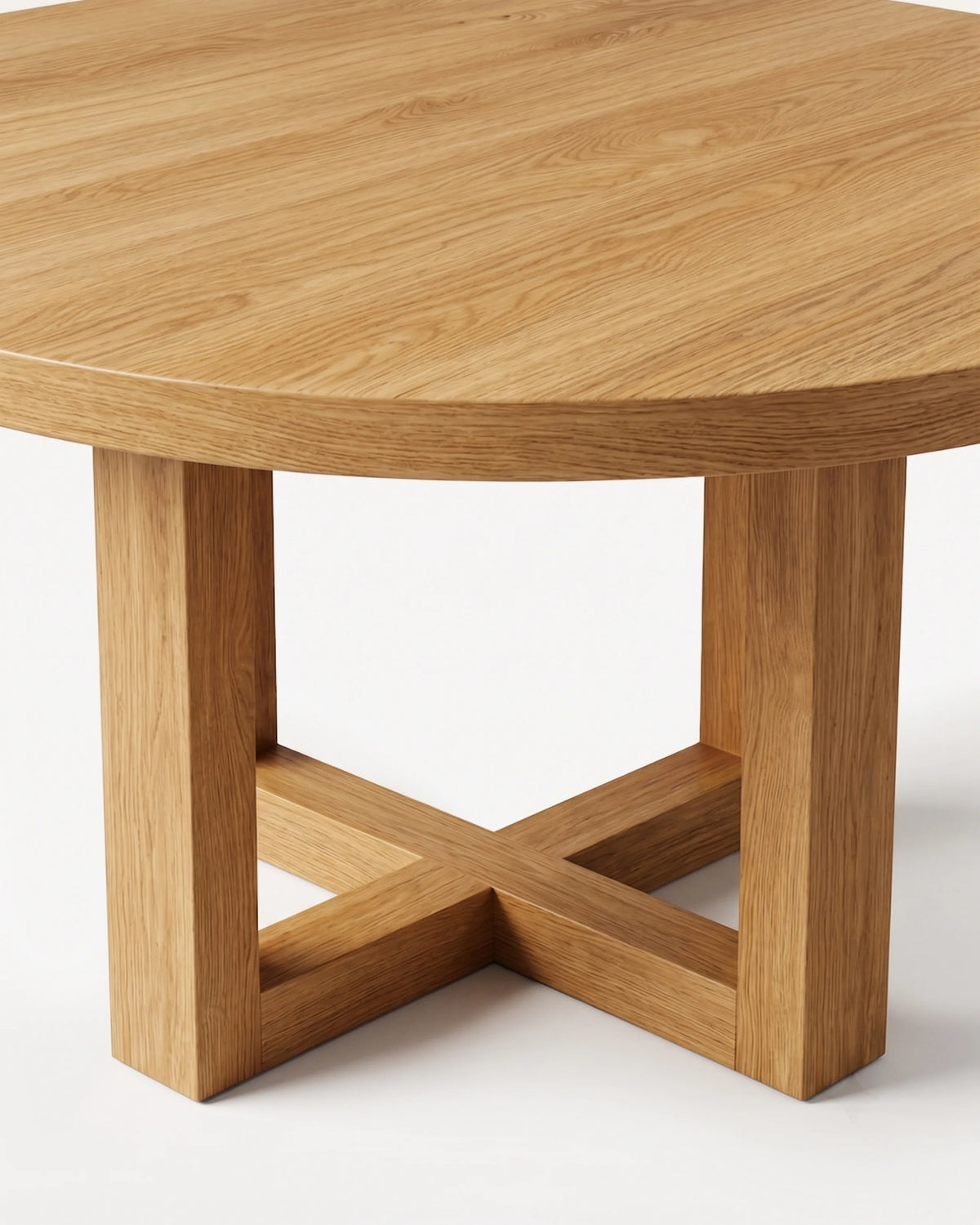 Mesa de comedor redonda de roble Serai