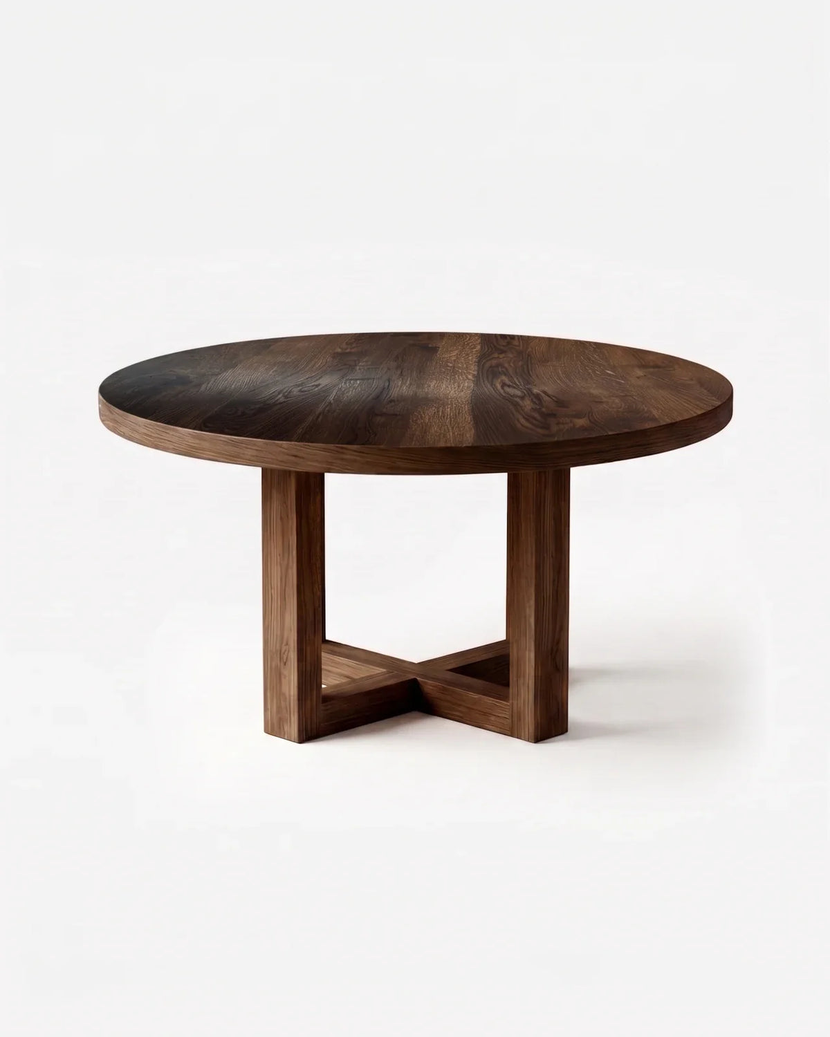 Mesa de comedor redonda de roble Serai