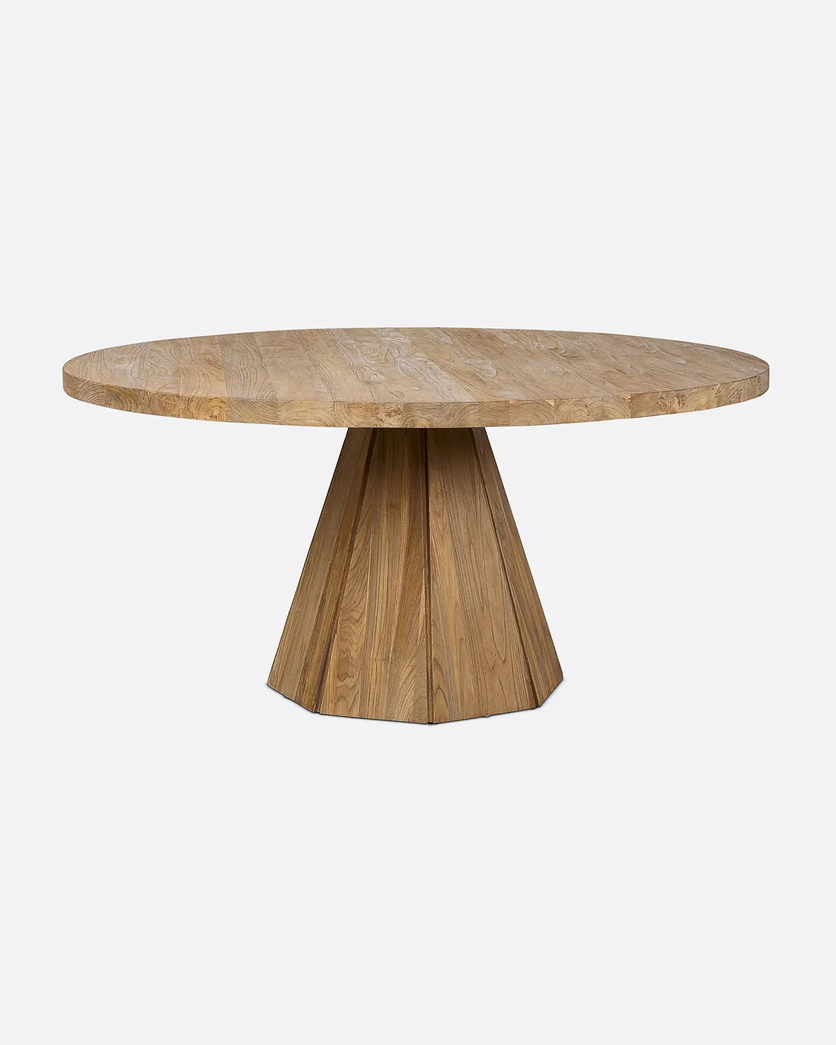 Mesa de comedor redonda de teca reciclada Jati