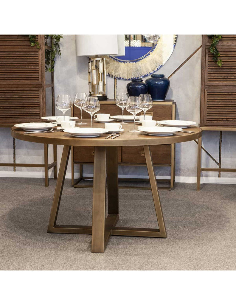 Mesa de Comedor Redonda Lusaka - #pino_y_jacaranda#