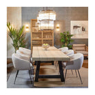 Mesa de comedor de exterior grafito y teca envejecida Almuñécar
