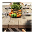 Mesa de comedor de exterior grafito y teca envejecida Almuñécar