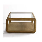 Mesa de centro de roble y cristal Pampaneira