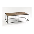 Mesa de centro de madera trenzada y metal Trebujena