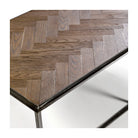 Mesa de centro de madera trenzada y metal Trebujena
