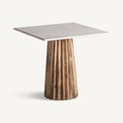 Mesa de mango y mármol Juviles blanca