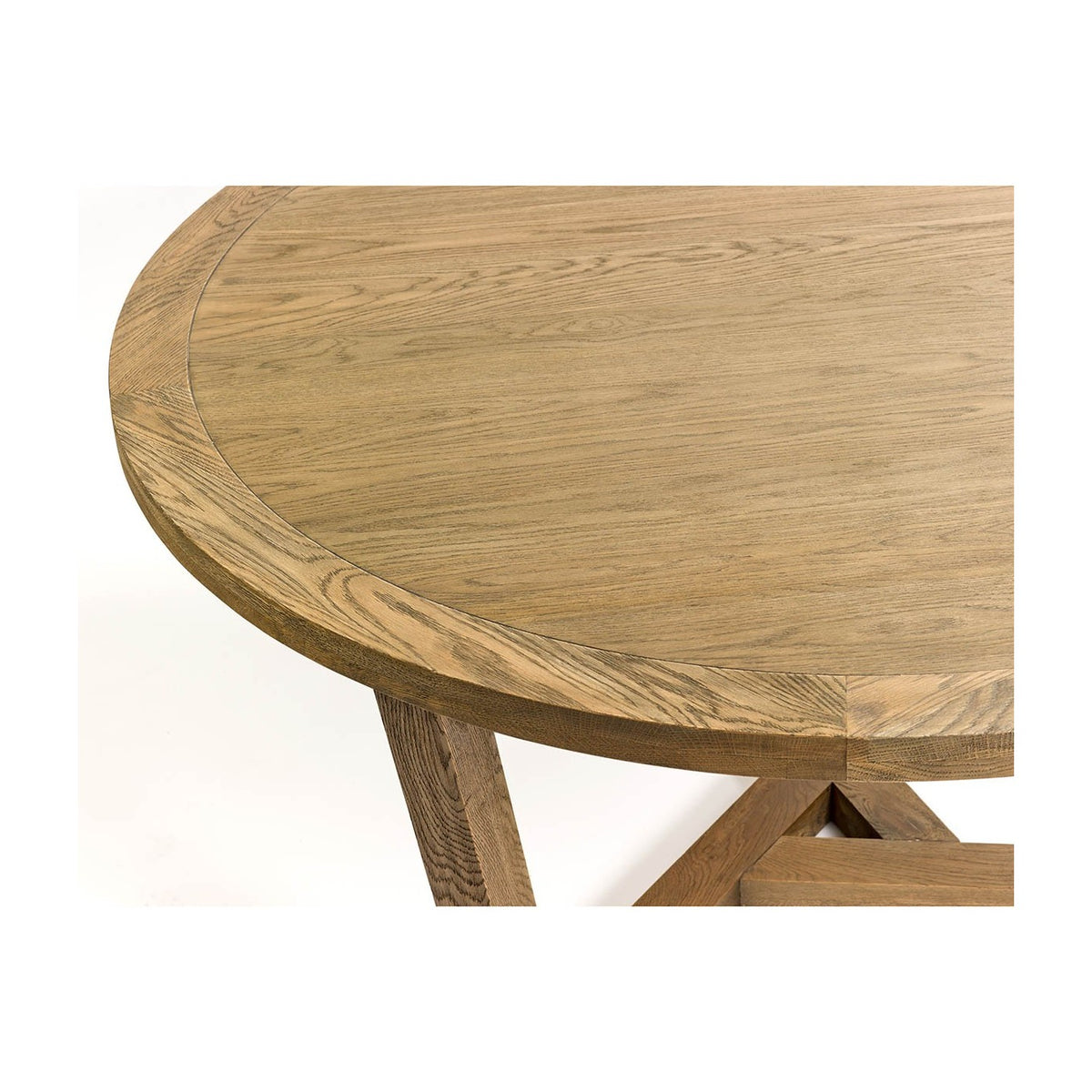 Mesa de comedor redonda de roble con patas entrelazadas Alcalá