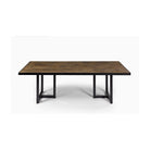 Mesa de comedor de roble y hierro negro Setenil
