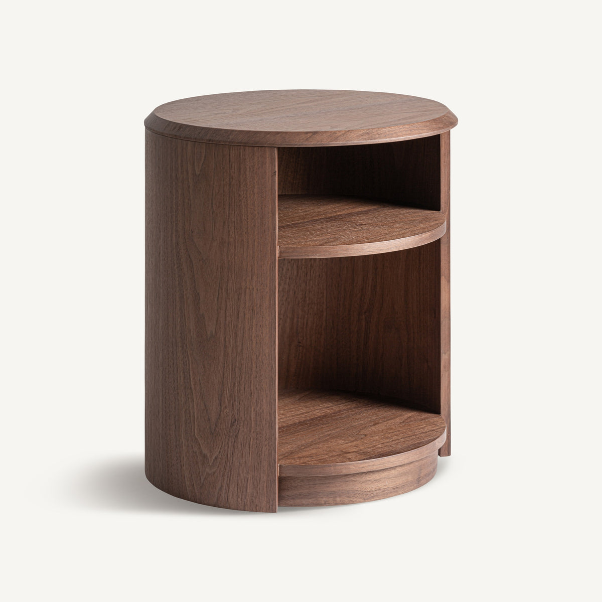 Mesita de noche de contrachapado nogal Cirene