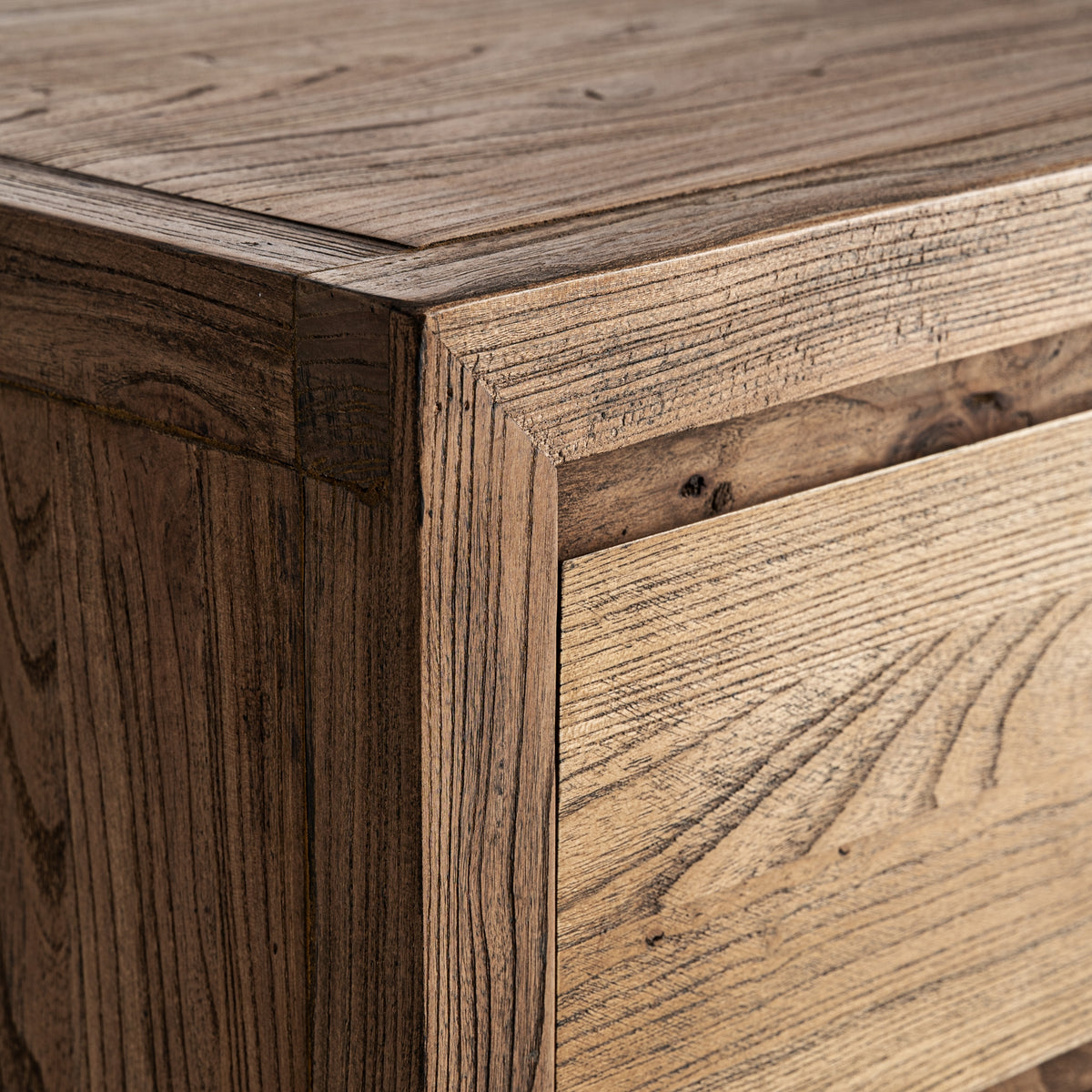 Mesita de noche de madera de olmo Aljezur