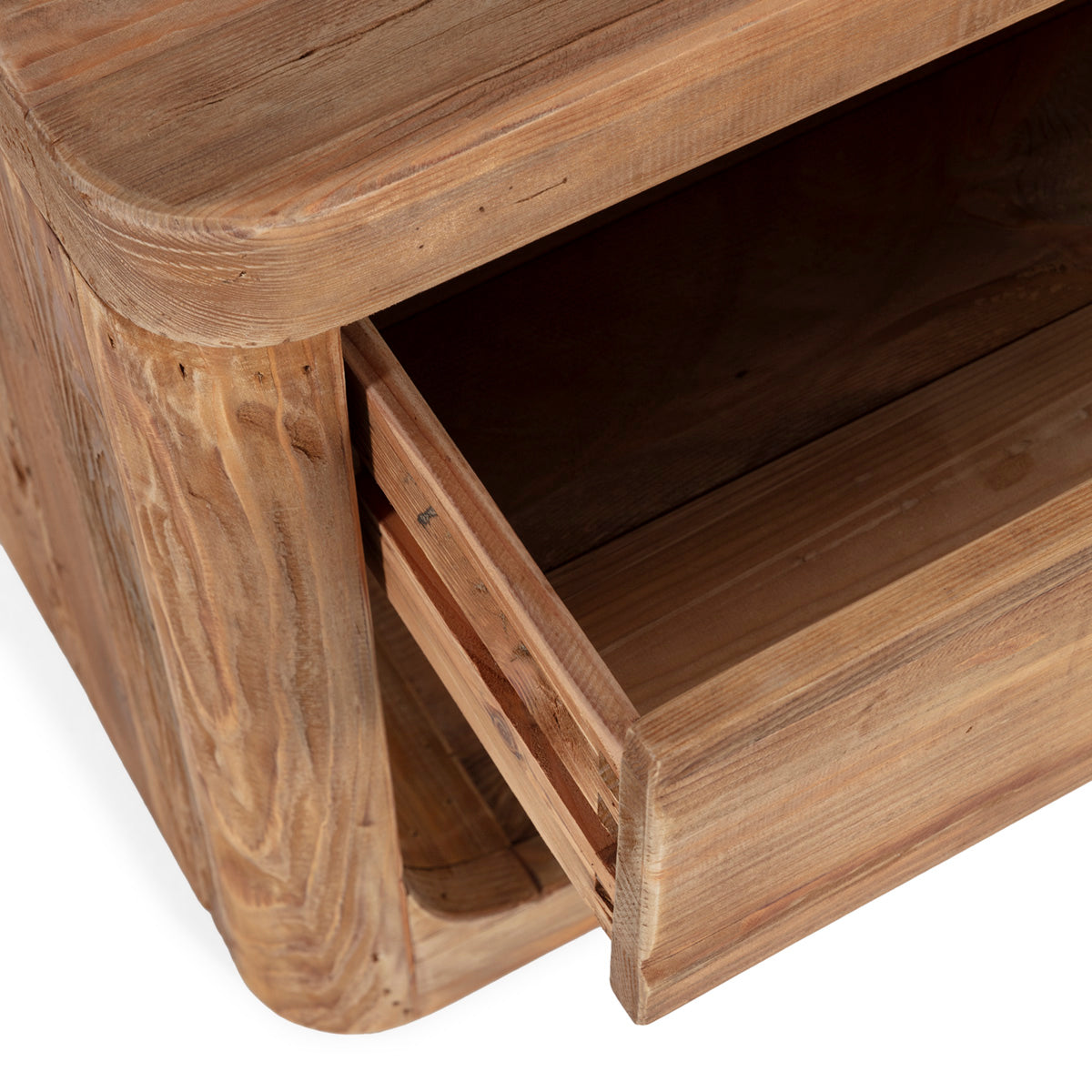 Mesita de noche de madera de pino recuperado Almuñécar