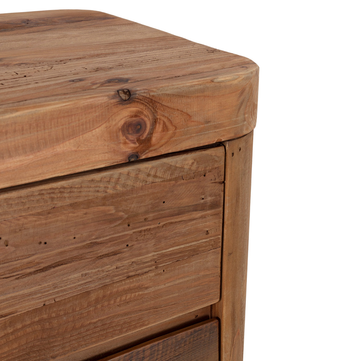 Mesita de noche de madera de pino recuperado Novelda