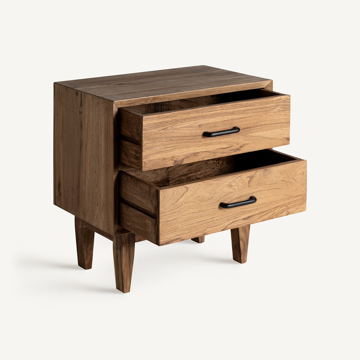Mesita de noche de madera recuperada Zoagli