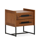 Mesita de noche de madera y metal Ronda
