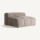 Módulo central de sofá bajo beige Raoued